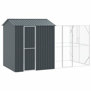 vidaXL Vogelk&auml;fig Anthrazit 418 x 210 x 247 cm Verzinkter Stahl