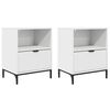 vidaXL mit Schubladen 2 pcs Wei&szlig; 49 x 36 x 61 cm Holzwerkstoff