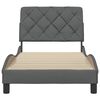 vidaXL Bettgestell ohne Matratze Dunkelgrau 90x190 cm Stoff
