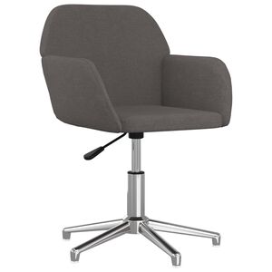 vidaXL B&uuml;rostuhl Drehbar Dunkelgrau Stoff