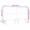 vidaXL LED Kopfteil mit LED-Lichtleisten Hellgrau 200 cm Polyester
