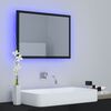 vidaXL LED-Badspiegel Hochglanz-Schwarz 60x8,5x37 cm Acryl