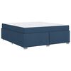 vidaXL Bettrahmen mit Matratze Blau 180 x 200 cm Stoff