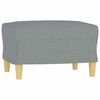 vidaXL Fu&szlig;hocker Hellgrau 60x50x41 cm Stoff