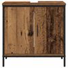 vidaXL Badezimmerm&ouml;bel-Set mit Regal mit T&uuml;r 2 pcs Braun Holzwerkstoff