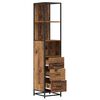 vidaXL Badezimmerm&ouml;bel-Set Altholz 35 x 37,5 x 166 cm Holzwerkstoff