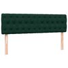 vidaXL Boxspringbett mit Matratze Dunkelgr&uuml;n 160x220 cm Samt