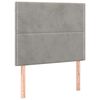 vidaXL Boxspringbett mit Matratze Hellgrau 100x200 cm Samt
