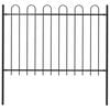 vidaXL Gartenzaun BOXTEL mit B&uuml;gelaufsatz Stahl 170 x 120 cm Schwarz