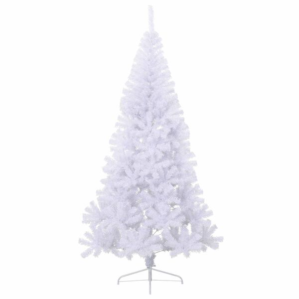 vidaXL K&uuml;nstlicher Weihnachtsbaum Wei&szlig; 240 cm PVC und Stahl