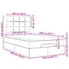 vidaXL Ottoman-Bett mit Matratze Creme 120x200 cm Stoff