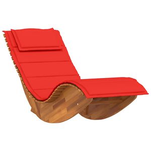 vidaXL Schaukel-Sonnenliege mit Auflage Massivholz Akazie