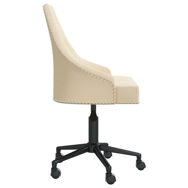 vidaXL Esszimmerst&uuml;hle 2 Stk. Drehbar Creme Samt