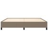 vidaXL Bettgestell ohne Matratze Taupe 200x200 cm Stoff