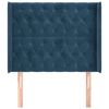 vidaXL Kopfteil mit Ohren Dunkelblau 103x16x118/128 cm Samt
