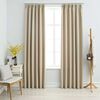 vidaXL Verdunkelungsvorh&auml;nge mit Haken 2 Stk. Beige 140x225cm