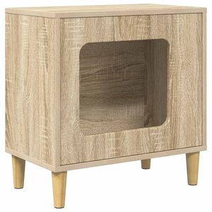 vidaXL Katzenhaus Sonoma-Eiche 51 x 30 x 52 cm Holzwerkstoff