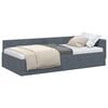 vidaXL Eckbettgestell Dunkelgrau 90 x 190 cm Samt