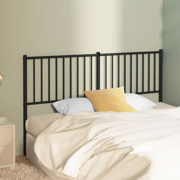 vidaXL Ersatz-Kopfteil Metall Schwarz 150 cm