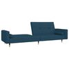 vidaXL Schlafsofa 2-Sitzer mit 2 Kissen Dunkelgr&uuml;n Samt