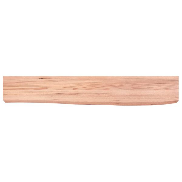 vidaXL Wandregal Hellbraun 60x10x6 cm Massivholz Eiche Behandelt