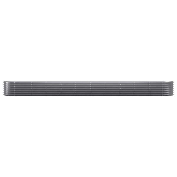 vidaXL Hochbeet Verzinkter Stahl 440x80x36 cm Anthrazit