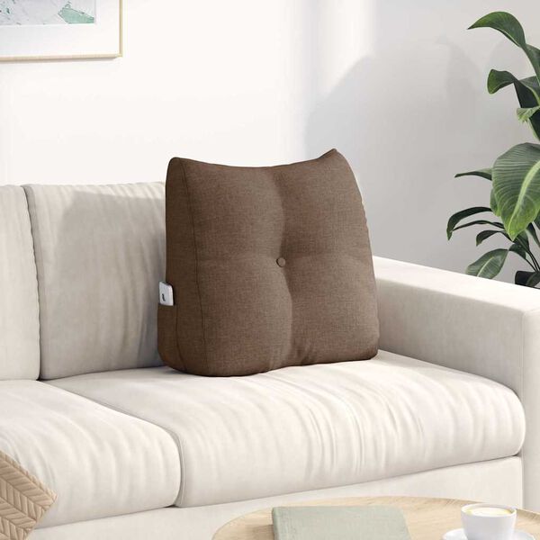 vidaXL R&uuml;cken Kissen Braun 45 x 24 x 50 cm Stoff