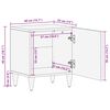 vidaXL Nachttisch 2 pcs Braun 40 x 33,5 x 46 cm Massivholz Mango