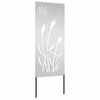 vidaXL Garten Sichtschutz-Leinwand Silber 50 x 140 cm Edelstahl