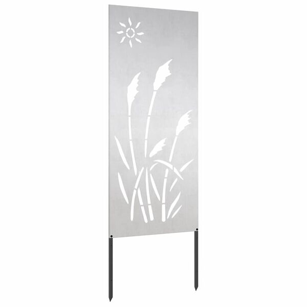 vidaXL Garten Sichtschutz-Leinwand Silber 50 x 140 cm Edelstahl