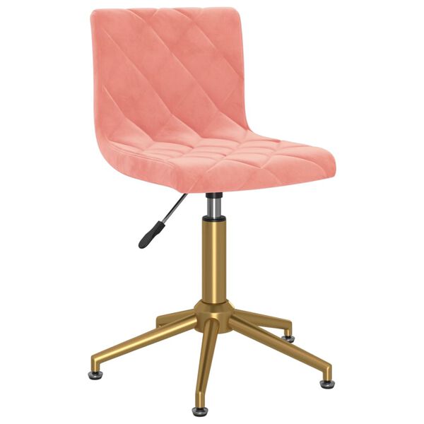 vidaXL Esszimmerst&uuml;hle 2 Stk. Drehbar Rosa Samt