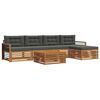vidaXL Outdoor-Sofagarnitur mit Kissen 6 pcs Natur und Anthrazit
