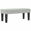 vidaXL Boxspringbett mit Matratze Hellgrau 90 x 200 cm Samt