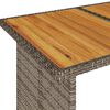 vidaXL Gartentisch mit Holzplatte Grau 110x68x70 cm Poly Rattan