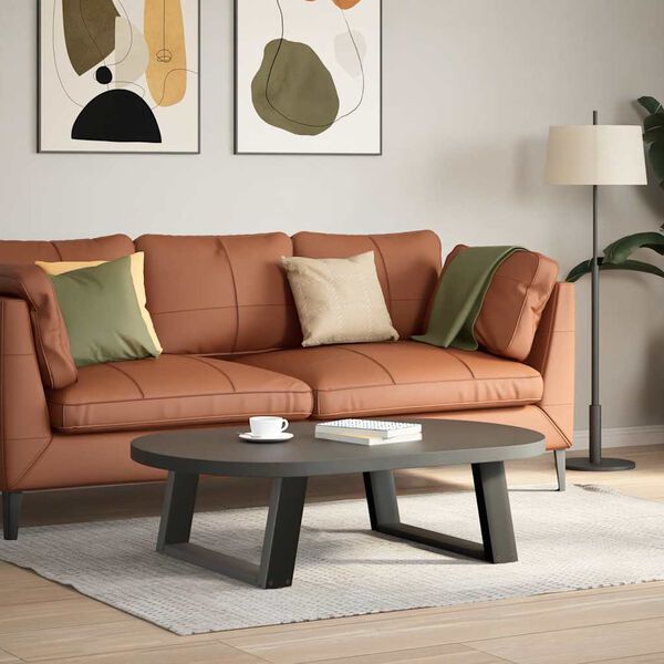 vidaXL Couchtischbeine U-Form 2 Stk. Anthrazit 60x(30-31) cm Stahl