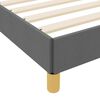 vidaXL Boxspringbett mit Matratze Dunkelgrau 140 x 190 cm Stoff