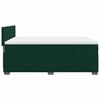 vidaXL Boxspringbett mit Matratze Dunkelgr&uuml;n 140x200 cm Samt