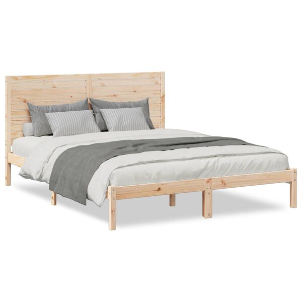 vidaXL Massivholzbett Extra Lang ohne Matratze 140x220 cm