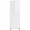 vidaXL Badezimmerschrank mit Regal Hochglanz Wei&szlig; 72,5 x 36,5 x 100 cm