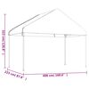 vidaXL Pavillon mit Dach Wei&szlig; 4,08x2,23x3,22 m Polyethylen