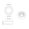 vidaXL Sechskantmuttern 2 pcs Silber M8 Eisen
