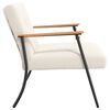 vidaXL Sessel Creme 59 x 75 x 78 cm Lockiger woll&auml;hnlicher Stoff