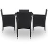 vidaXL M&ouml;belset 5 pcs Schwarz