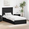 vidaXL Aufbewahrungsbett Schwarz 100 x 200 cm Holzwerkstoff