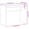 vidaXL Schreibtisch Schwarze Eiche 90 x 40 x 72 cm Holzwerkstoff