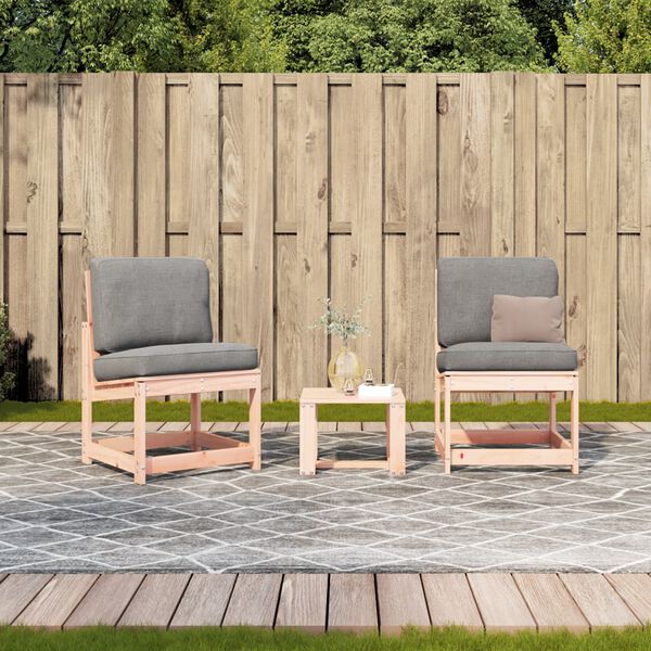 vidaXL 3-tlg. Garten-Lounge-Set Massivholz Douglasie