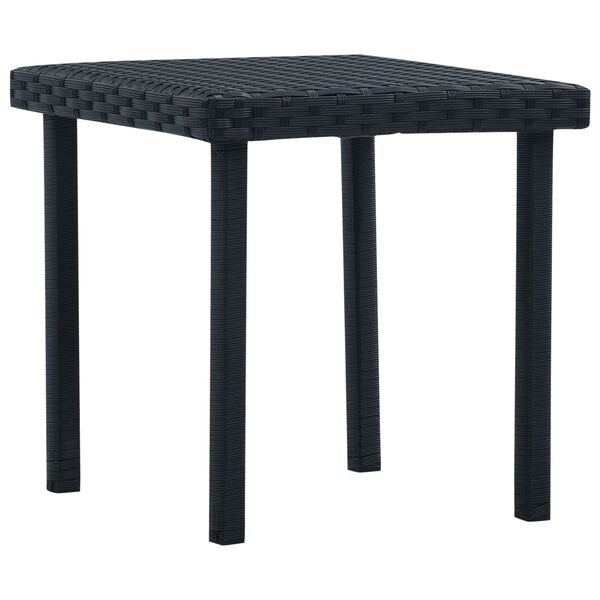 vidaXL Garten-Beistelltisch Schwarz 40&times;40&times;40 cm Poly Rattan