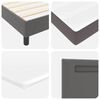 vidaXL Boxspringbett mit Matratze Grau 90 x 190 cm Kunstleder