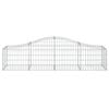 vidaXL Gabionen mit Hochbogen 7 Stk. 200x50x40/60 cm Verzinktes Eisen