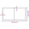 vidaXL Tischplatte 120x60x(2-6) cm Massivholz Behandelt Baumkante